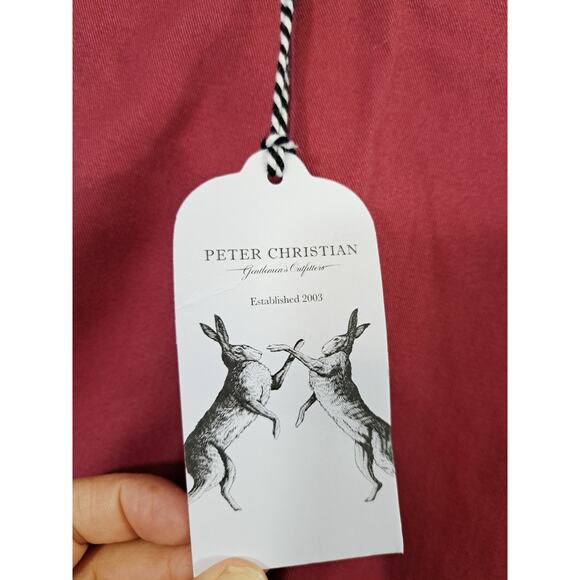 Peter Christian Shorts Men's Pink 42 Pleated New!! 9" Inseam - Picture 3 of 5